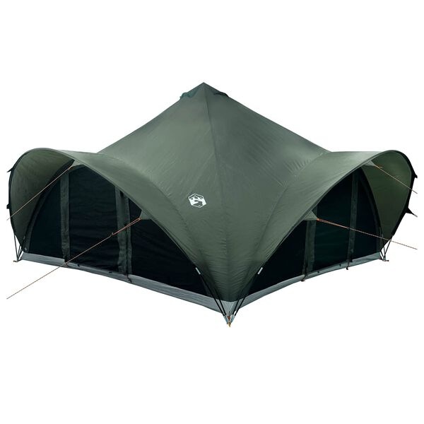vidaXL Tipi Tent 18.0-persoons Leger groen Polyester en staal