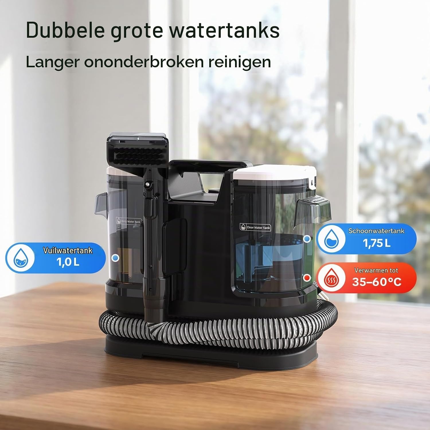 Lubluelu Bekledingreiniger, 20 kPa, 1400 W, verwarmt water in 10 sec.