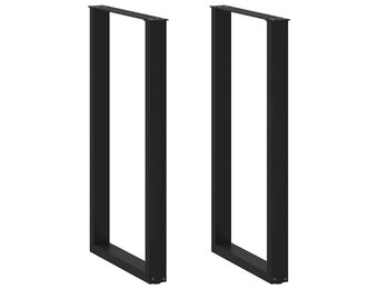vidaXL Salontafelpoten 2 st U-vormig 60x(110-111) cm staal zwart
