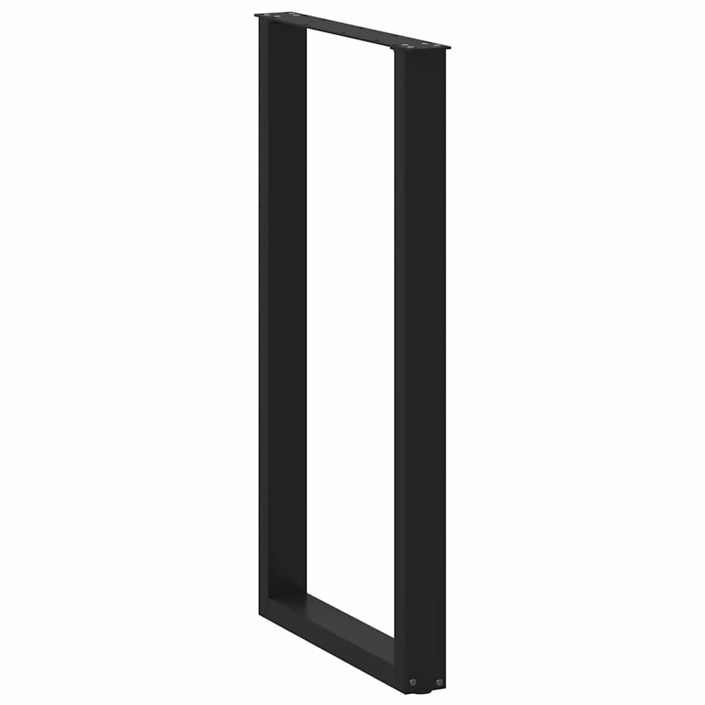 vidaXL Salontafelpoten 2 st U-vormig 60x(110-111) cm staal zwart