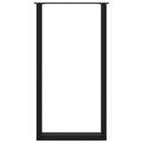 vidaXL Salontafelpoten 2 st U-vormig 60x(110-111) cm staal zwart