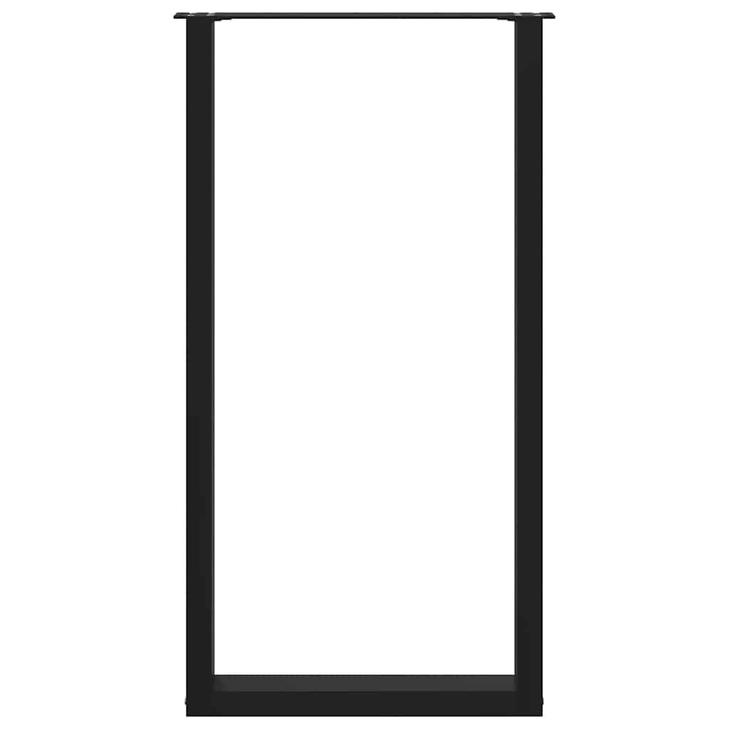 vidaXL Salontafelpoten 2 st U-vormig 60x(110-111) cm staal zwart