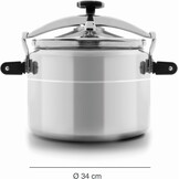 Lacor Pro-Classic Snelkookpan 22 liter - Zilver