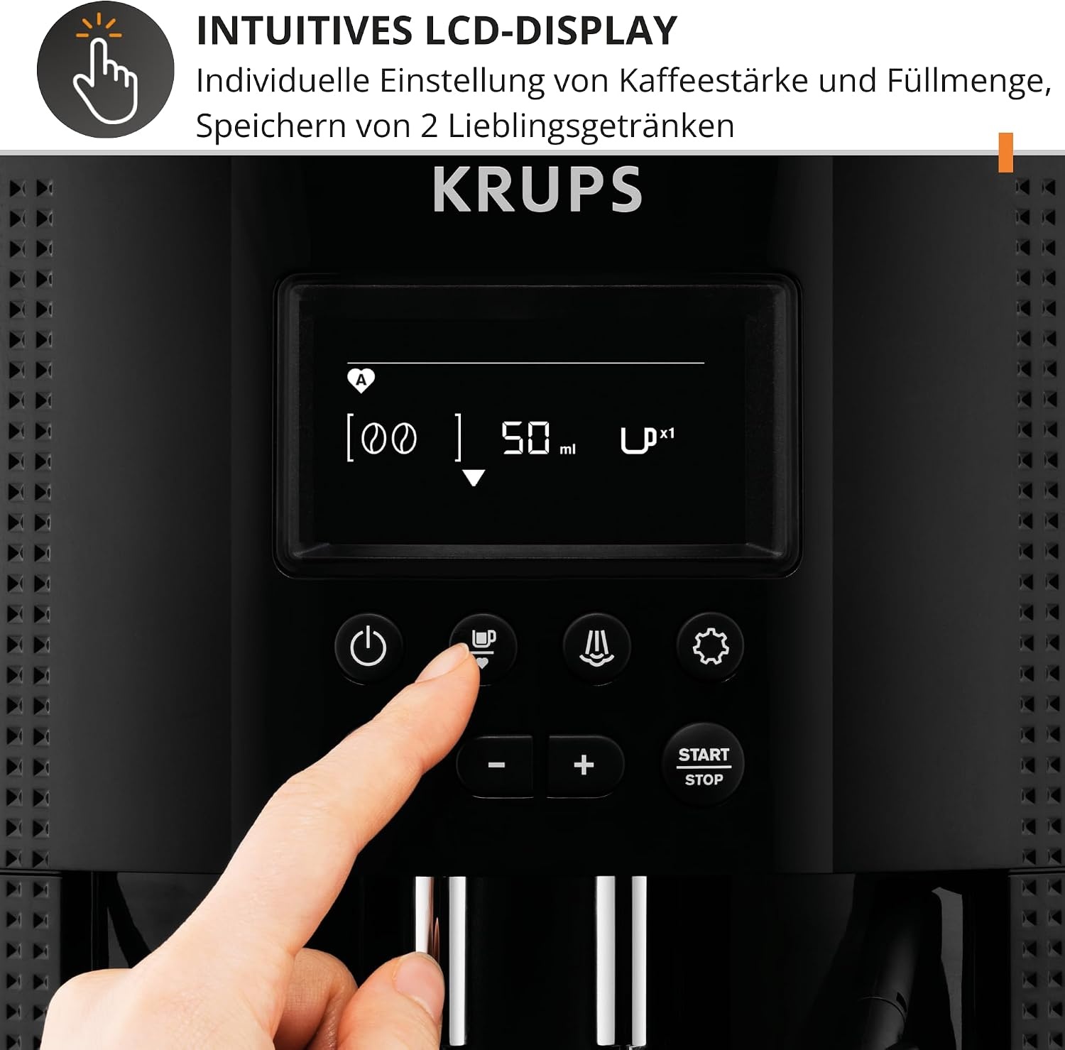 Krups Essential YY8135FD koffiezetapparaat met bonenmaler en espresso