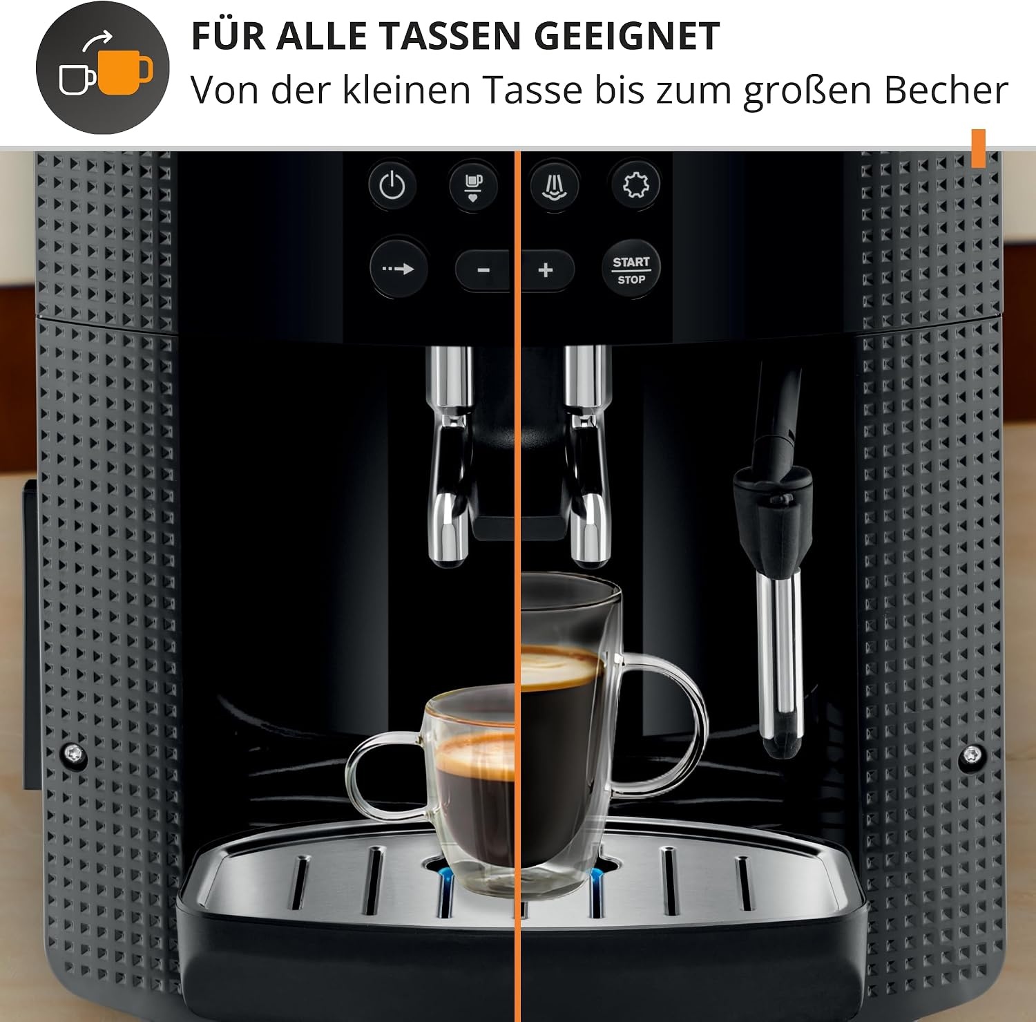 Krups Essential YY8135FD koffiezetapparaat met bonenmaler en espresso