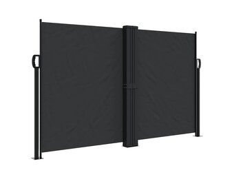 vidaXL Windscherm uittrekbaar 140x600 cm zwart