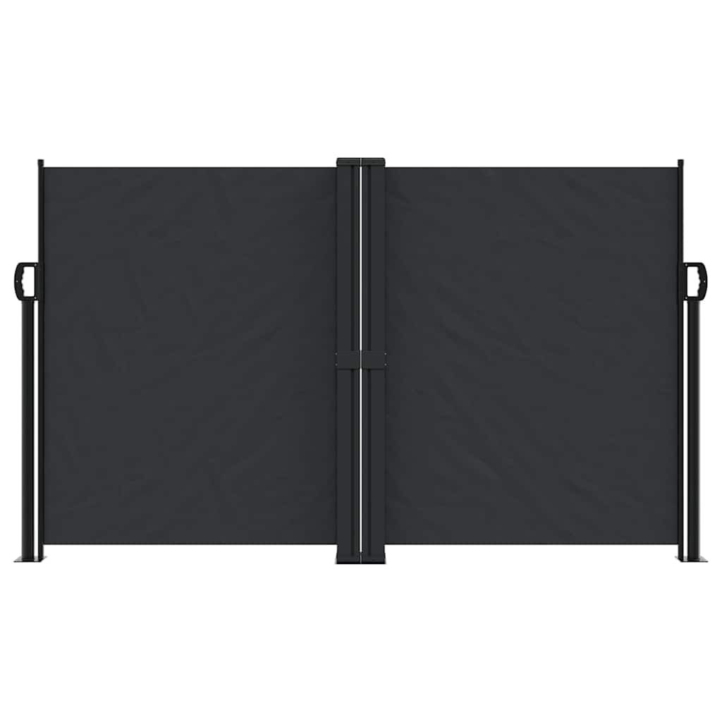 vidaXL Windscherm uittrekbaar 140x600 cm zwart