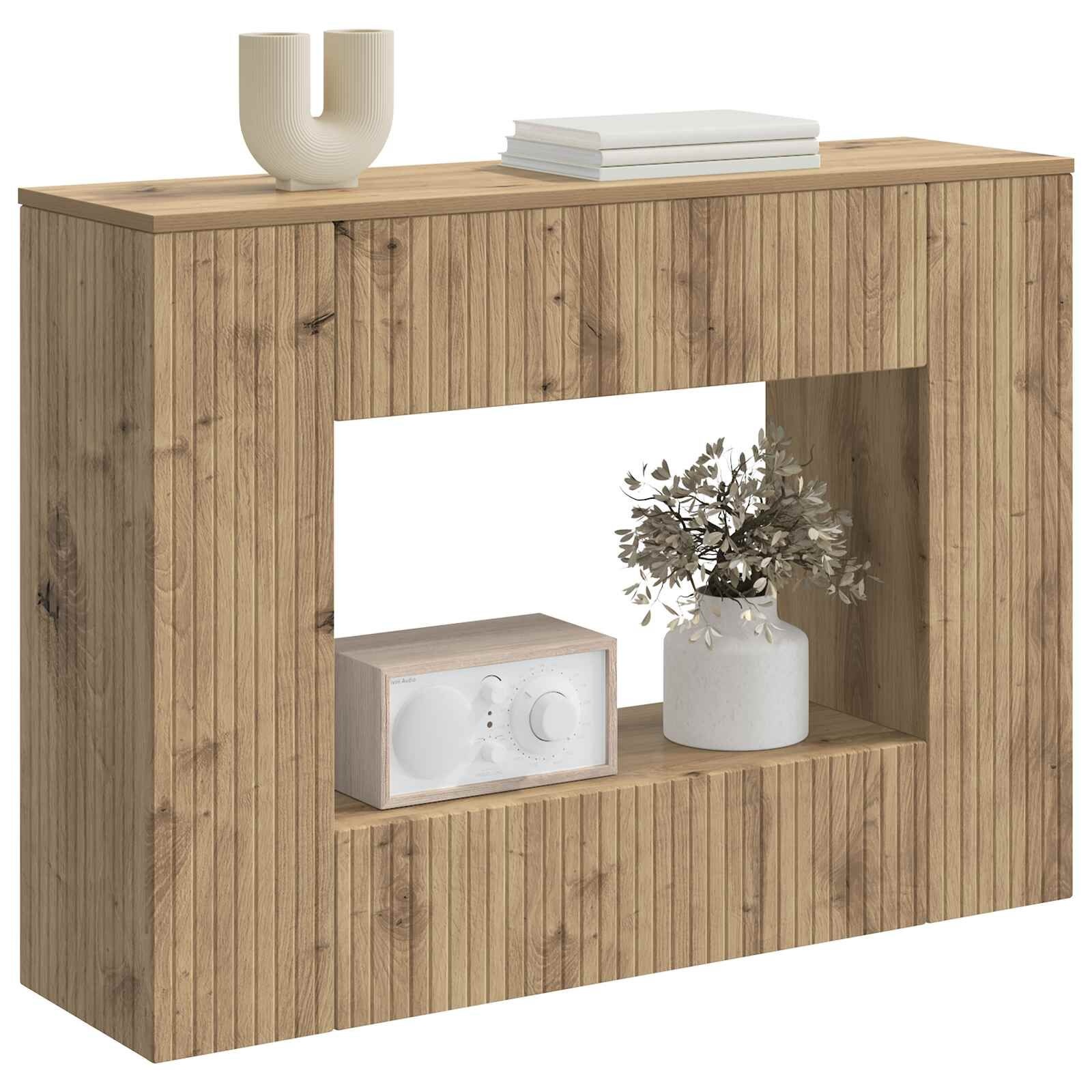 vidaXL Wandtafel Artisan Eik 101 x 29 x 74 cm Geconstrueerd hout
