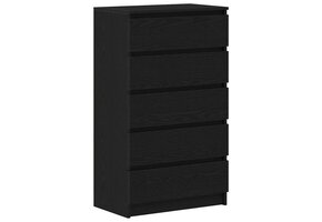 Ladekast Zwart Eikenhout 60x36x103 cm - 54% Korting