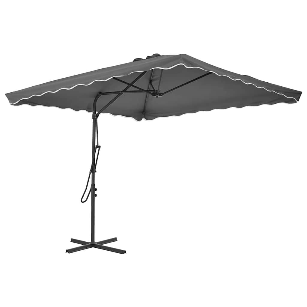 Antraciete Parasol 250x250cm met Stalen Paal - 54% Korting