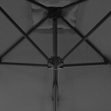 Antraciete Parasol 250x250cm met Stalen Paal - 54% Korting