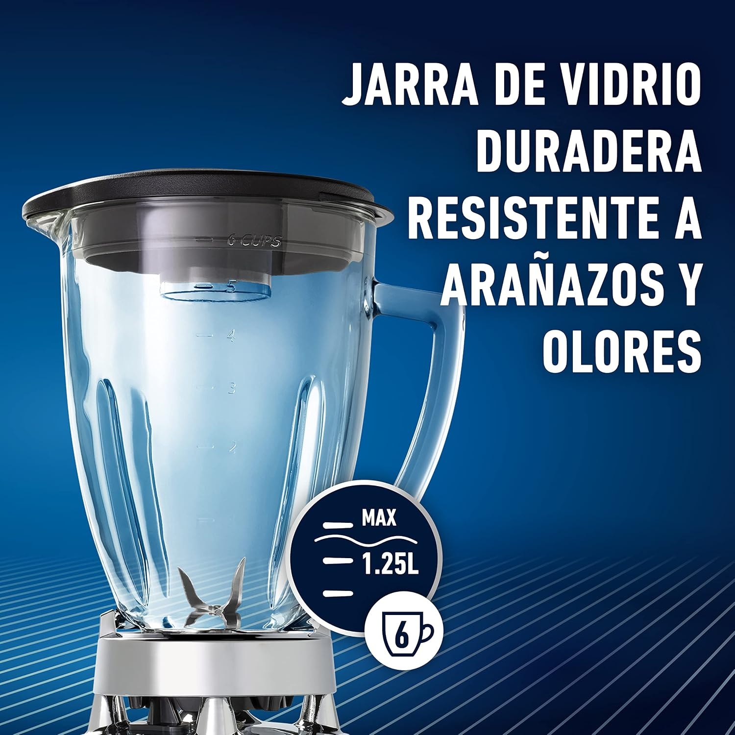 Blender 600W | 1,25L Glazen Kan | RVS | 34% Korting