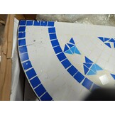 Hangende Balkontafel Mozaïek Blauw/Wit - 54% Korting