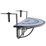 Hangende Balkontafel Mozaïek Blauw/Wit - 54% Korting