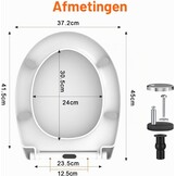 O-vormige Toiletbril Wit | Softclose & Quick-Release | 32% Korting