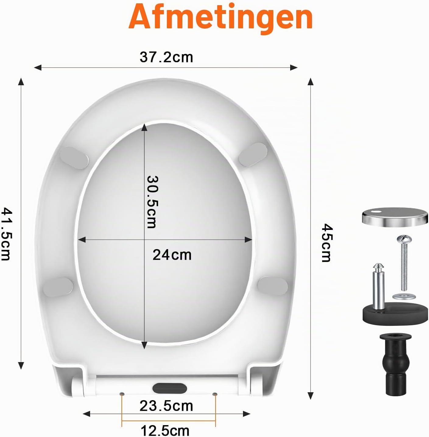 O-vormige Toiletbril Wit | Softclose & Quick-Release | 32% Korting