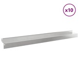 vidaXL Gazonrand Staal - 10 Stuks - Zilverkleurig - 54% Korting