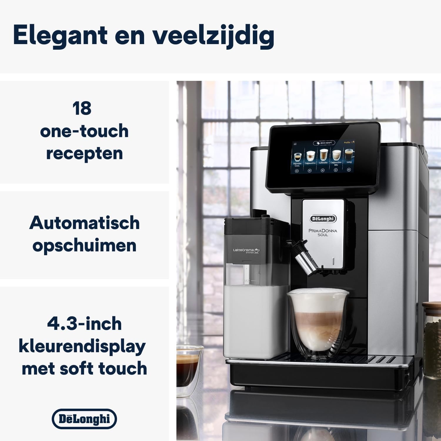 Volaut. Espressomachine De'Longhi, Bean Adapt, 60% Korting
