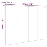 Hoofdbord Grijs Sonoma Eiken 120x1,5x80 cm - 32% Korting!