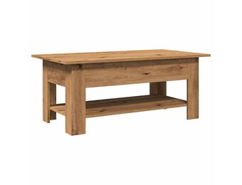 Salontafel 102x55x42 cm Bewerkt Hout - Artisanaal Eikenkleur (54% Korting)