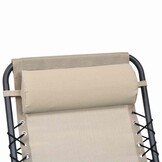 Hoofdsteun Ligstoel Textileen Crème - 40x7,5x15 cm - 31% Korting
