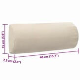 Hoofdsteun Ligstoel Textileen Crème - 40x7,5x15 cm - 31% Korting