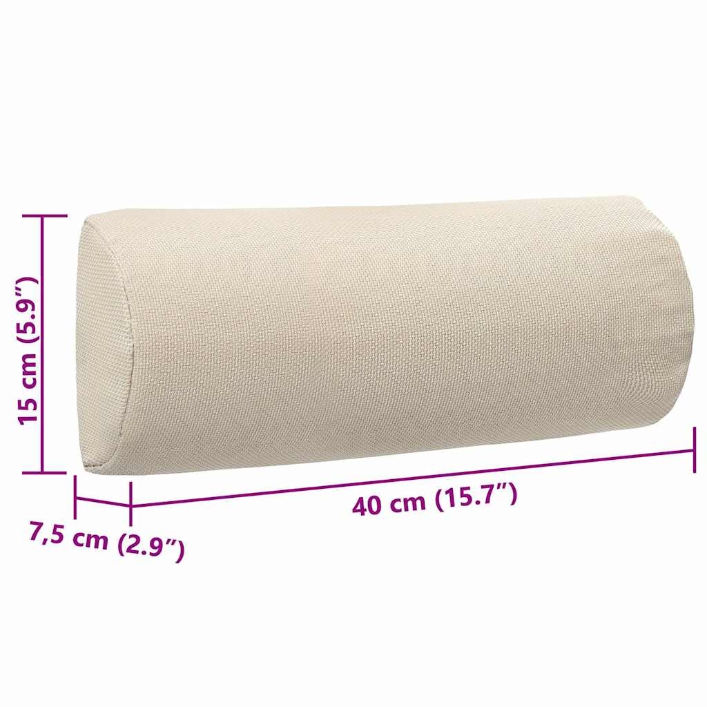 Hoofdsteun Ligstoel Textileen Crème - 40x7,5x15 cm - 31% Korting