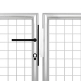 Stevige Tuinpoort Staal 400x100 cm Zilver - 55% Korting!