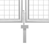 Stevige Tuinpoort Staal 400x100 cm Zilver - 55% Korting!