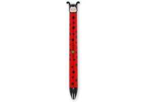 Dubbelkleurige Balpen Rood/Zwart 1 mm - Lieveheersbeestje Design