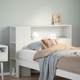 Hoofdbord met Opbergruimte 75 cm Wit Grenenhout - 34% Korting