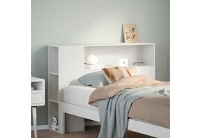 Hoofdbord met Opbergruimte 75 cm Wit Grenenhout - 34% Korting