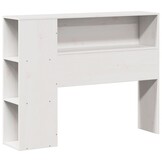 Hoofdbord met Opbergruimte 75 cm Wit Grenenhout - 34% Korting