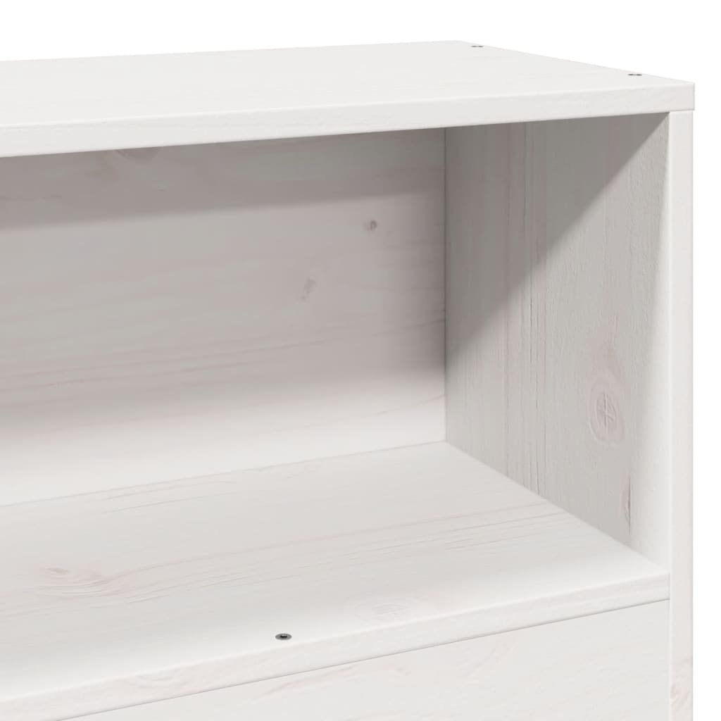 Hoofdbord met Opbergruimte 75 cm Wit Grenenhout - 34% Korting