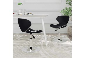 Eetkamerstoelen Kunstleer Zwart (2 st.) - 62% Korting