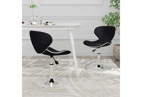 Eetkamerstoelen Kunstleer Zwart (2 stuks) - 54% Korting
