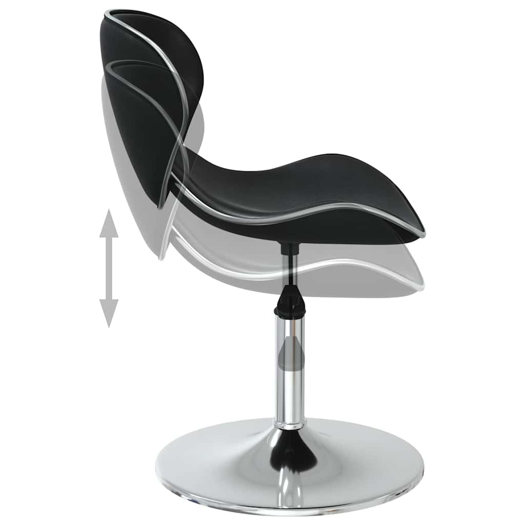 Eetkamerstoelen Kunstleer Zwart (2 stuks) - 54% Korting