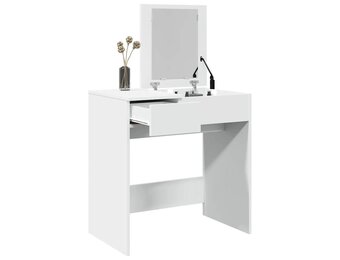 vidaXL Kaptafel met spiegel 73x46,5x120 cm wit