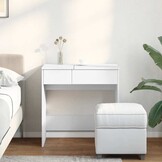 vidaXL Kaptafel met spiegel 73x46,5x120 cm wit