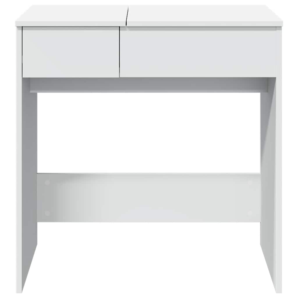 vidaXL Kaptafel met spiegel 73x46,5x120 cm wit