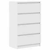 Wit Dressoir met 4 Laden - 60x35x98,5 cm - 34% Korting