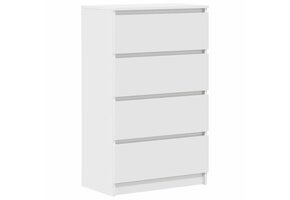 Wit Dressoir met 4 Laden - 60x35x98,5 cm - 34% Korting