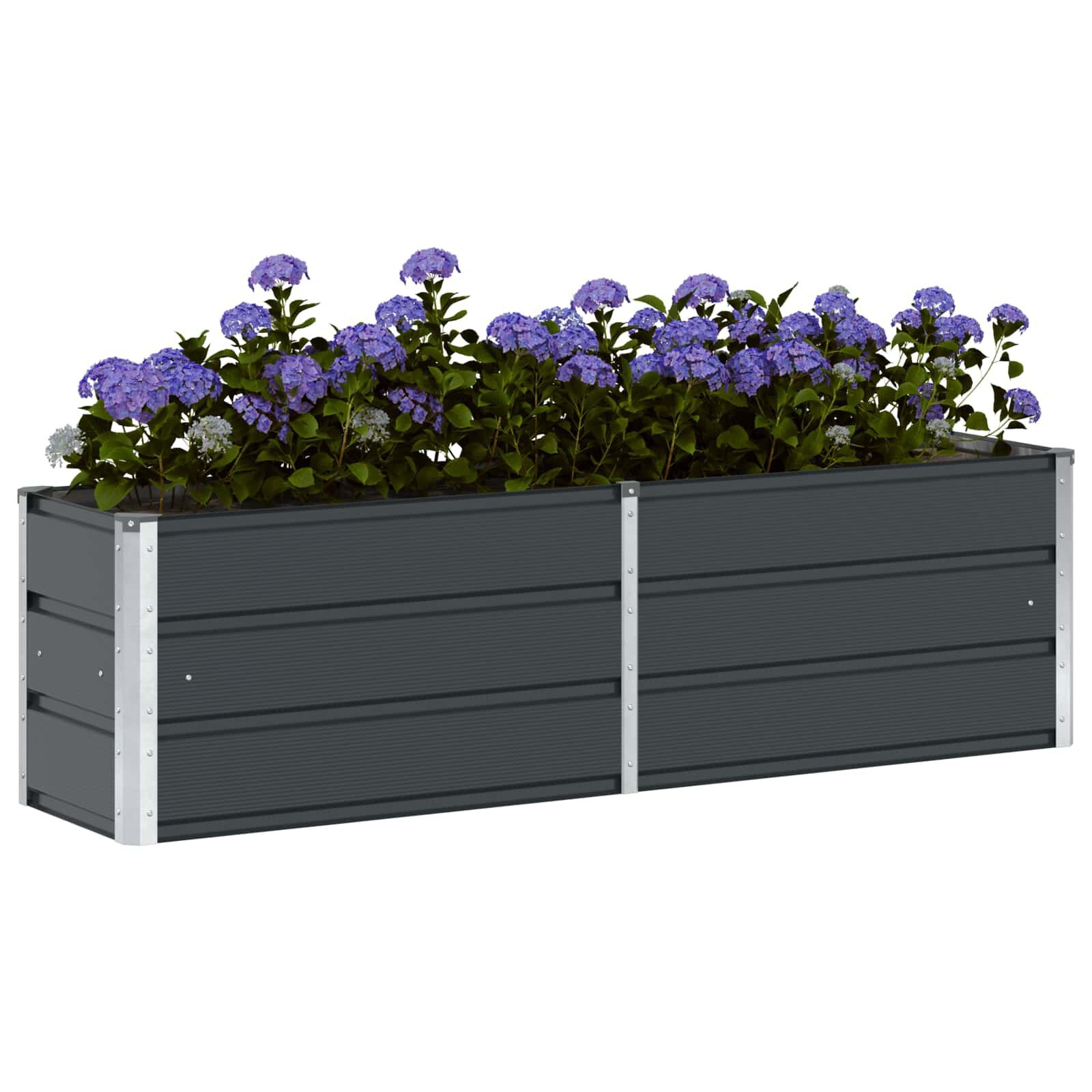 vidaXL Plantenbak Antraciet 160 x 40 x 45 cm Staal
