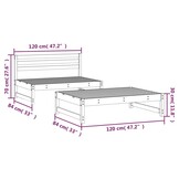vidaXL 2-delige Loungeset massief grenenhout