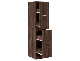 vidaXL Apothekerskast 30x41x144,5 cm bewerkt hout bruin eikenkleurig