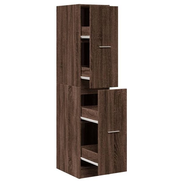 vidaXL Apothekerskast 30x41x144,5 cm bewerkt hout bruin eikenkleurig