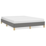 vidaXL Bedframe zonder matras stof donkergrijs 140x200 cm
