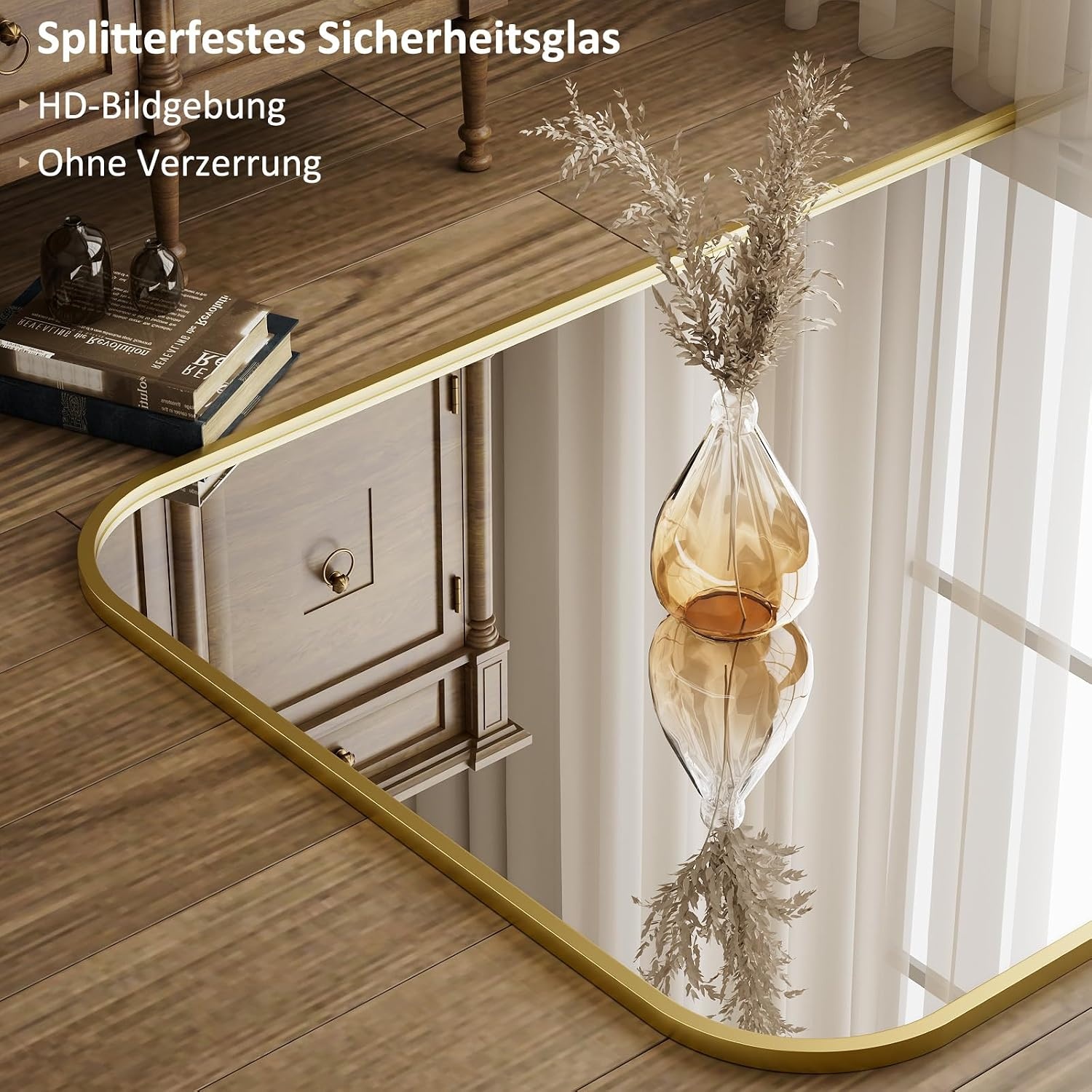 Koonmi Staande Spiegel met Boog - 76 x 171 cm - Goud