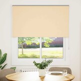 vidaXL Rolgordijn verduisterend 140x130 cm stofbreedte 136,6 cm beige