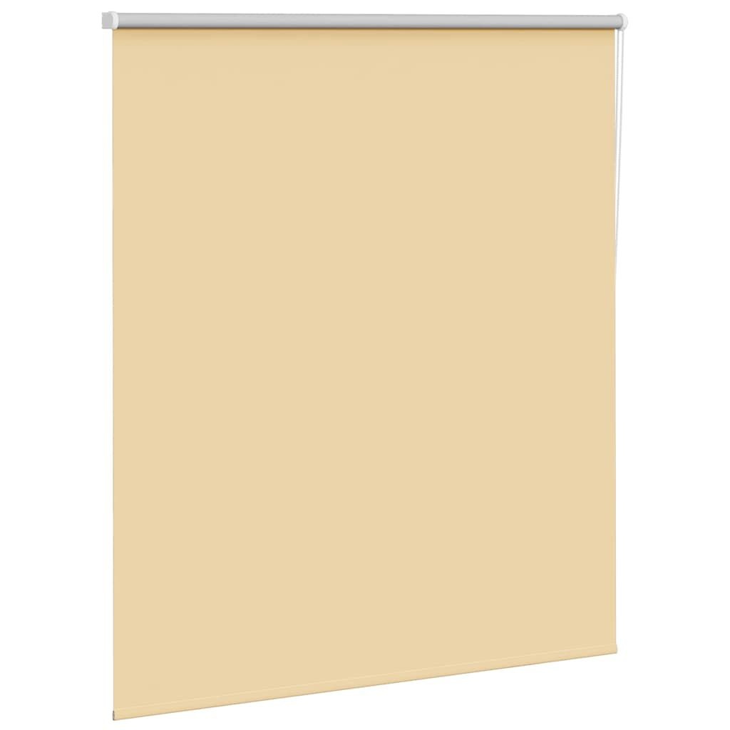 vidaXL Rolgordijn verduisterend 140x130 cm stofbreedte 136,6 cm beige